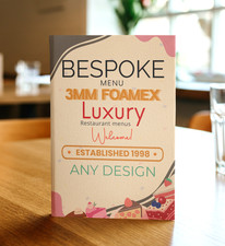 Foamex 3mm MENU Menu Insegna Lusso | Menù Ristorante | A3, A4, A5