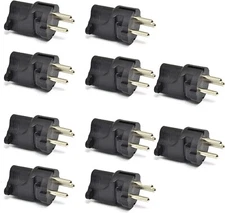 Ceptics Israel, Palestine Travel Adapter NEMA 5-15R - ETL Certified