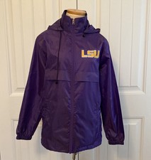 Team Brand Lsu Women's Purple Full Zip Hooded Windbreaker Size Xs
