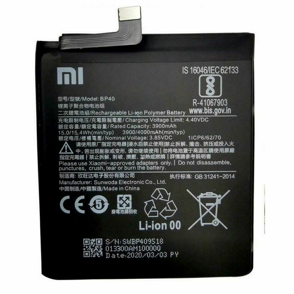 Batterie De Remplacement BP40 Pour Redmi 9T Pro Et Mi 9T Pro | 3900 MAh, Polymère, Longue Durée | Kit Avec Outils D'installation