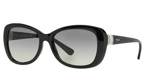 Vogue VO 2943-SB Black Butterfly Sunglasses Crystal Hinges  display picture 2