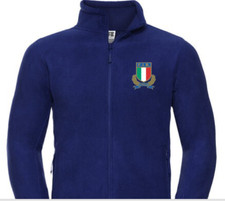 ITALY RUGBY 6 NATIONS EMBROIDERED LOGO ON FULL ZIPPED FLEECE