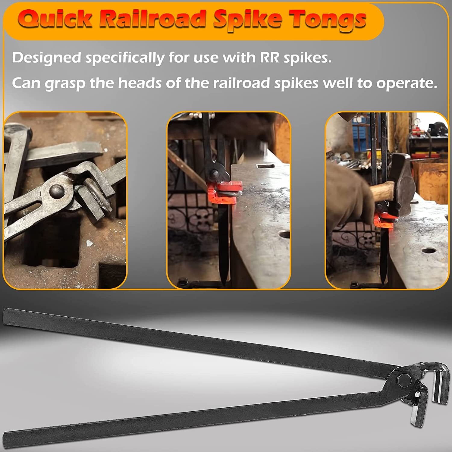 Quick Blacksmith Railroad Spike Tongs for Holding Railroad Spikes 15 Inches eBay