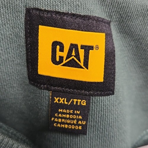 CAT Size XXL Teal Crew Neck Sweatshirt - Picture 7 of 9
