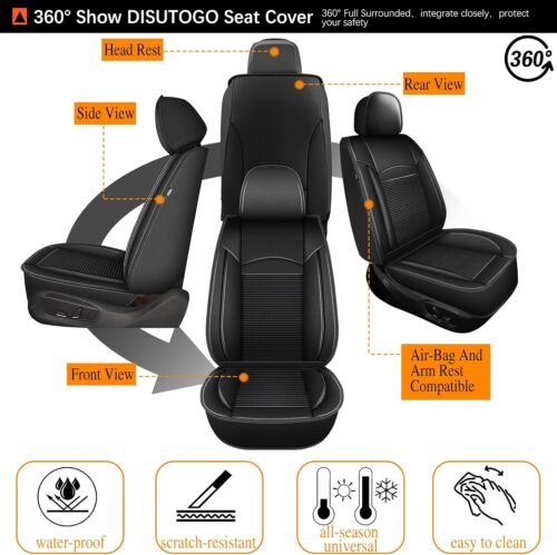 Car 5-Seat Covers For Ford Maverick 2022-2024 PU Leather Front& Rear Cushion Pad - Picture 3 of 7