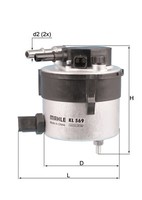 Mahle Original KL569 Kraftstofffilter FüR Ford Volvo Mazda