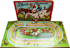 Corsa di cavalli gioco da tavolo primi '900 Statuina in peltro