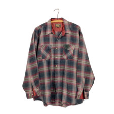 Vintage Country Squire by Block Plaid Long Sleeve Shirt Size XL 17 17.5