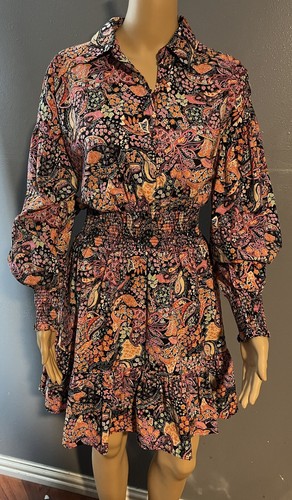 Fate Women's Mini Dress Long Sleeve Floral Size Small - Picture 5 of 12