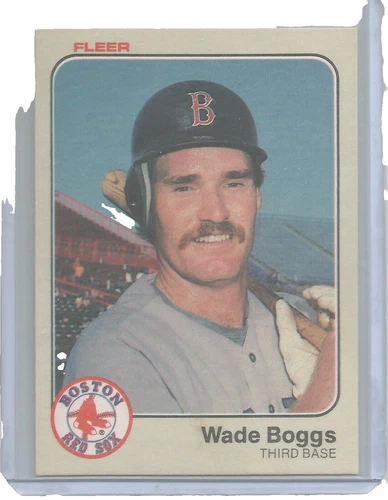 Fleer Wade Boggs Rookie Baseball Sports Trading Cards
