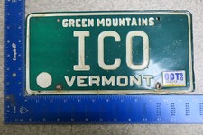 Vermont VT License Plate Tag Vanity ICO Initial Cash Offering Name Initials