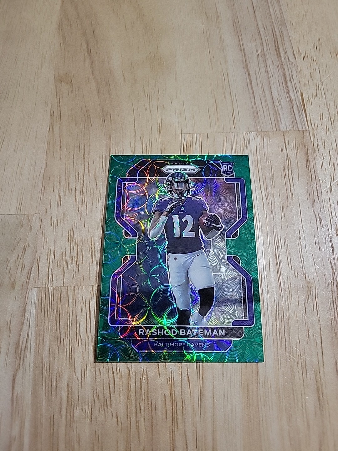 2021 Prizm RASHOD BATEMAN Green Scope Prizm /75 #340 Rookie RC Baltimore Ravens