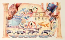 Lot of 12 Identical Egyptian Prints Signed and Numbered Lithos