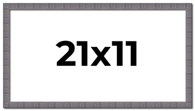 21x11 Frame Blue Kingsley Pewter Solid Wood Picture Frame Width 0.75 Inches |Int