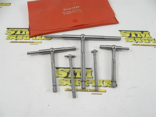 5PC SET OF STARRETT TELESCOPING GAGES #S579H 5/16" TO 6" + POUCH 