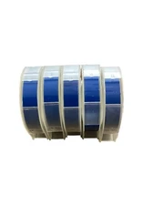 EMBOSSING TAPE Label Maker Refill Tape DYMO 3/8" X 50”BLUE GLOSSY SET OF 5 ROLLS