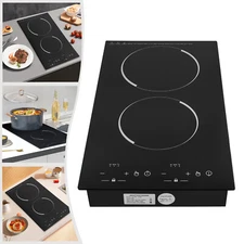 4000W Portable Induction Cooktop Countertop Dual Cooker Burner Stove Hot Plate