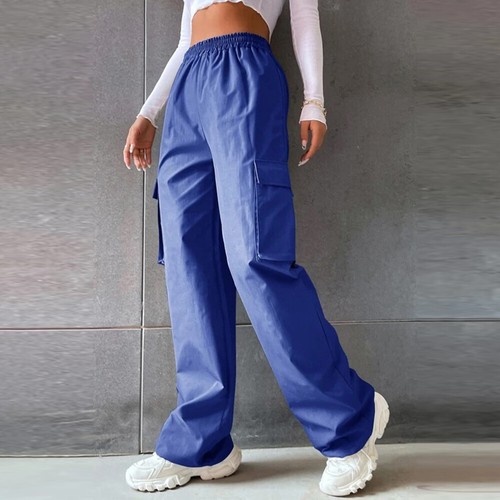 Womens Combat Trousers Ladies Stretch Cargo Elastic Waist Sports Joggers 6-16 - Picture 8 of 25