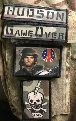 Bill Paxton Hudson Aliens Morale Patch LOT Tactical Military Army 
