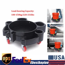 Heavy Duty Auto Drive Durable Bucket Dolly Mop Car Wash Drum Cart Rolling Dolly