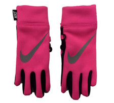 Nike Tech Gloves For Touch Screen Devices Girls Size 7/16 Pink L46645