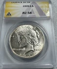 1935-S  PEACE US Mint Silver Dollar,   AU58 by ANACS,   a SUPERB looking coin!!!