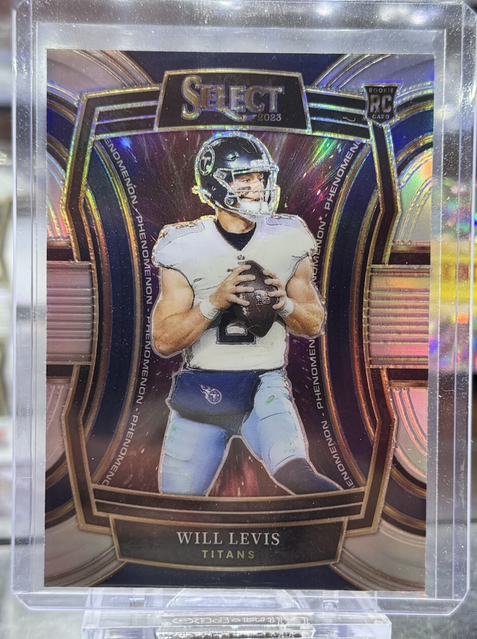 2023 PANINI SELECT WILL LEVIS ROOKIE PHENOMENON SILVER PRIZM TITANS RC
