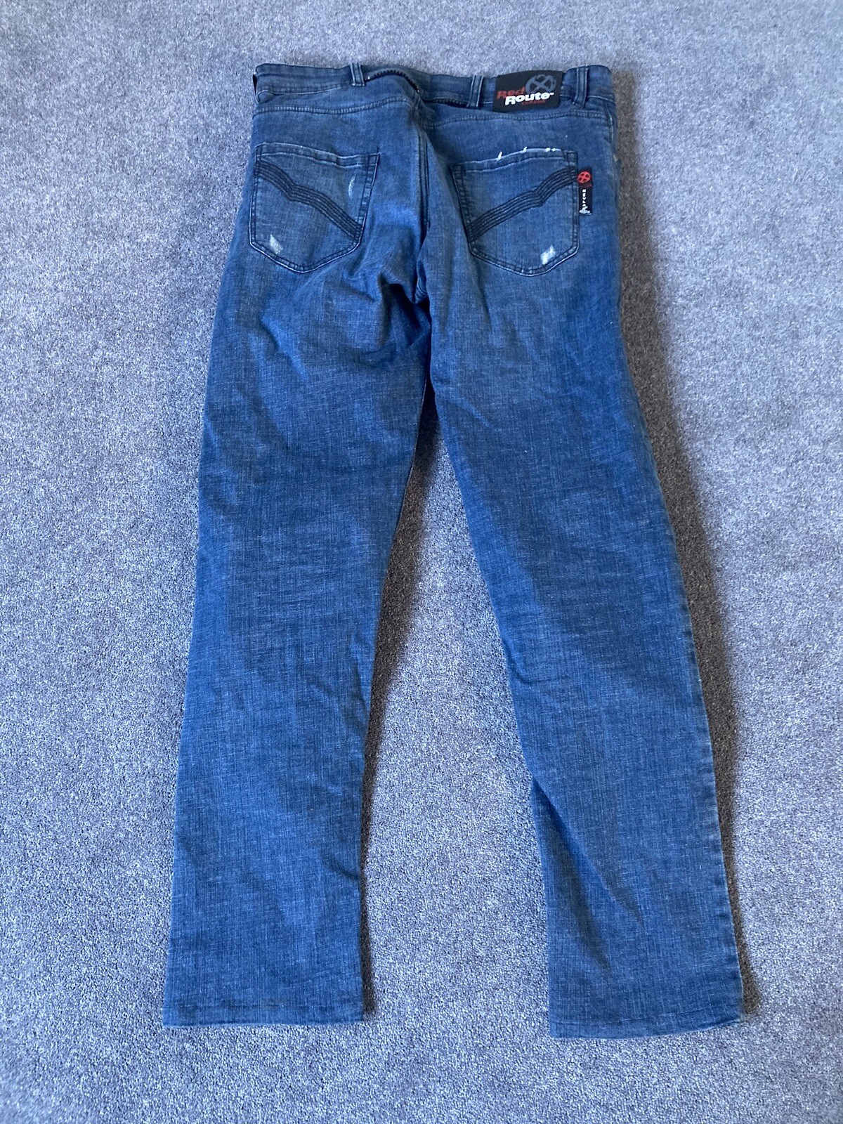 red route motorcycle jeans 34W 32L knee pads made with Kevlar eBay