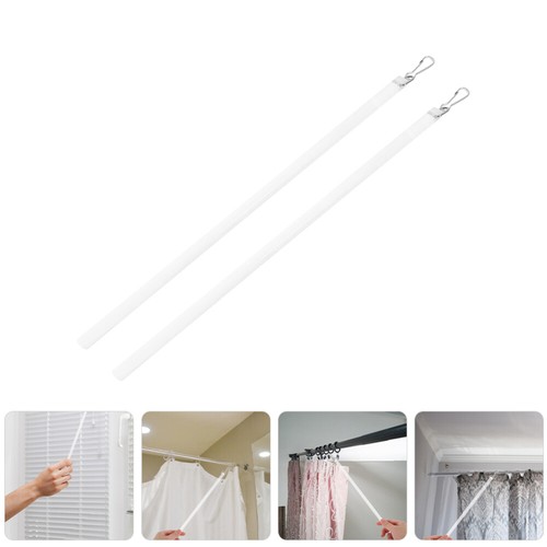 2 Pcs Curtain Accessories Replacement Pull Rod Drapery Rods Curtains