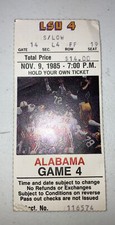 LSU vs Alabama Football game Day ticket Stub. 1985