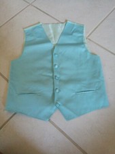 Satin 4 Peice Formalwear Accessories Set Baby Blue/Aqua Boys size 16