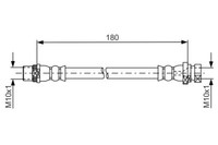 Bosch 1987481682 Bremsschlauch 180 Mm FüR Renault Kangoo BE BOP Express