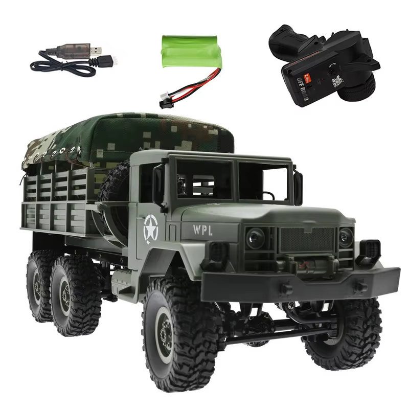 6-Wheel Military RC Truck - Ultimate Off-Road Rock Crawler with