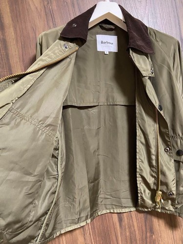 Barbour Spey Jacket Khaki Brown Size S Nylon Polyester from Japan WOMENS!!!!!!!! - Picture 9 of 16