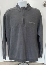 Columbia Grey 1/4 Zip Pullover Size Xl