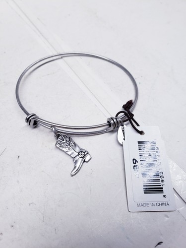 BellaRyann Cowgirl Stiefel erweiterbar silberfarben Bettelarmband 7" bis 9" x 20 mm - Bild 1 von 5