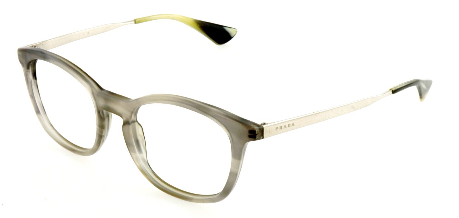 PRADA VPR01P MAW-1O1 50mm Gray Translucent Eyeglasses Frames Only Italy Unisex