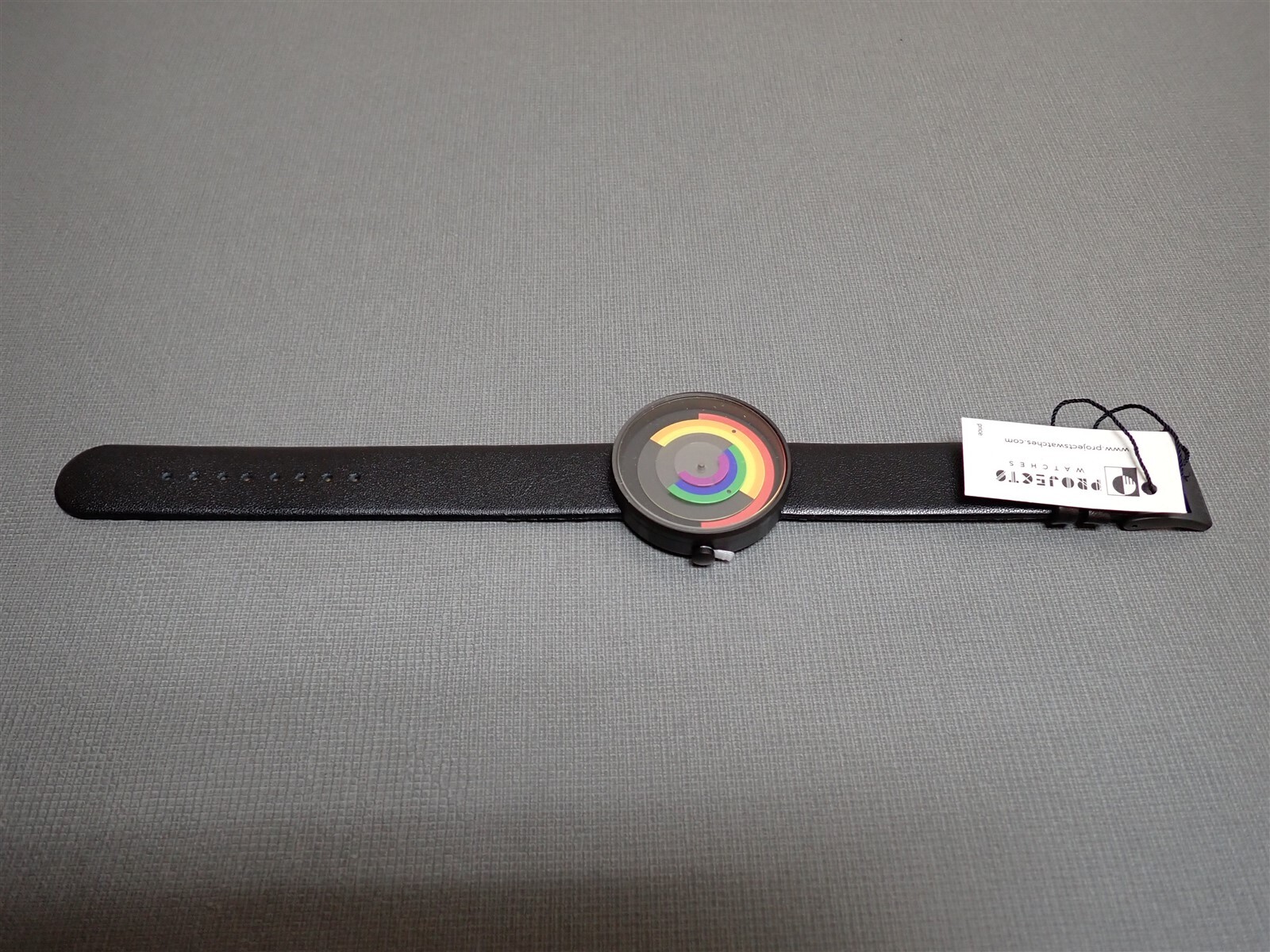 NEW Projects Watches PJT-7303 Pride 40mm Black Leather Band Watch