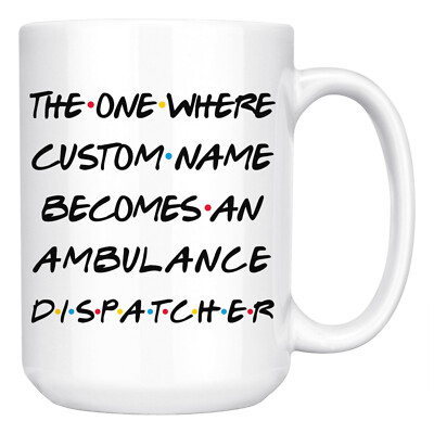 Personalized Ambulance Dispatcher Promotion Mug, Dispatcher Graduation Gift