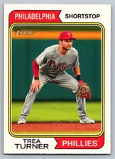 2023 Topps Heritage Base # 575 Trea Turner - Philadelphia Phillies