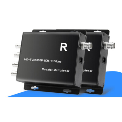 4 HD Video to Coaxial cable Multiplexer 100M(328ft.) for HD TVI Hikvision camera