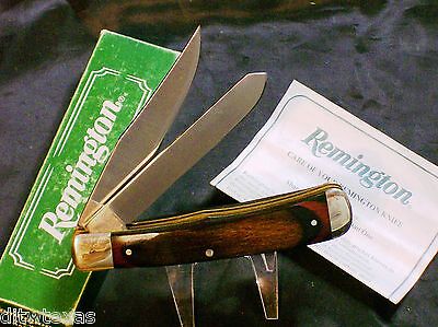 Remington R12 Knife Pakkawood Trapper W/Inscribed Blade W Remington R12 Knife Pakkawood Trapper W/Inscribed Blade W