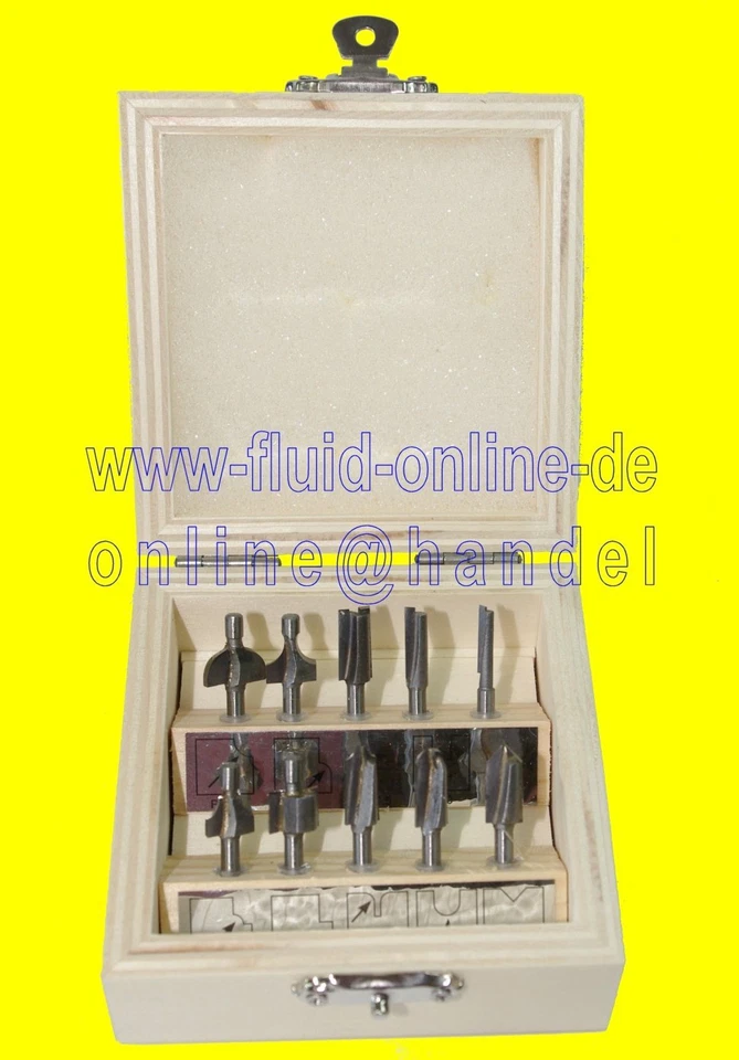 PROXXON 29020 Holzprofilfräser Set 10 tlg im Holzkasten für MP400 OFV MOF - NEU