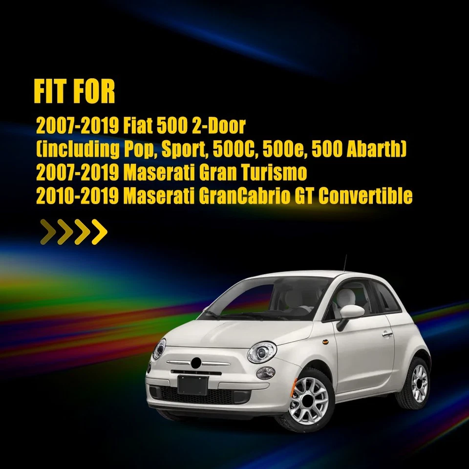 Luces de señalización laterales LED ámbar secuencial para parachoques delantero para Fiat 500 2007-19 2 puertas Foto 4 de 4