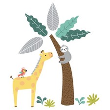 Bedtime Originals Mighty Jungle Animals Wall Decals - Giraffe/Sloth/Tree