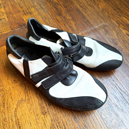 Via Spiga Zobel Leather Colorblock Hook & Loop Strap Sneakers 7.5
