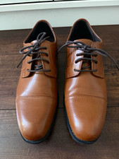 BRUNO MARC Men's Brown Cap Toe Lace-Up Oxford Vegan Leather Dress Shoes Size 7.5