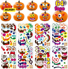 Large Pumpkin Face Stickers Halloween Stickers, Halloween Party