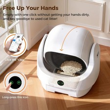 Open-Top Automatic Litter Box, Odor Control, Ready to Use, Self Cleaning Litter