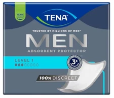 TENA Men Level 1, Incontinence Pads Protector, Maximum Guard, 48Count (2PACK)